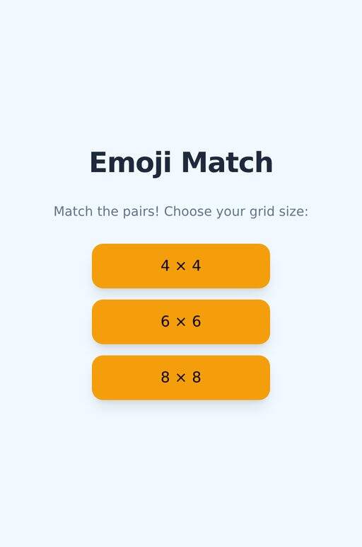Emoji Match Memory