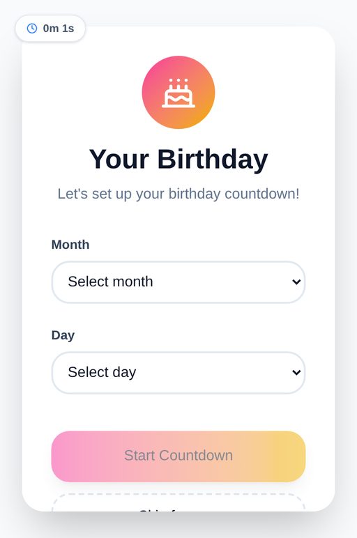 Holiday Countdown Timer!