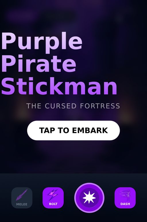 Purple Pirate Stickman
