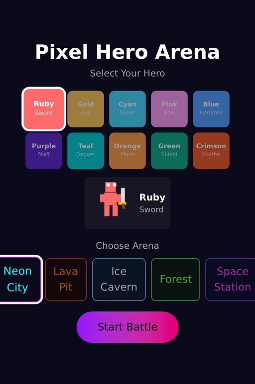 Pixel Hero Arena