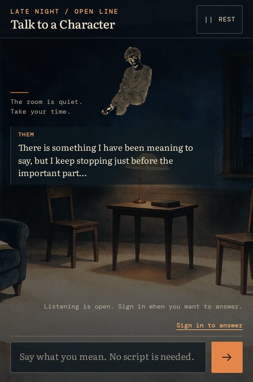 Talk to a Character