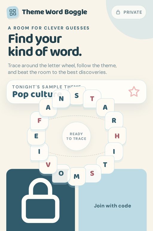 Theme Word Boggle